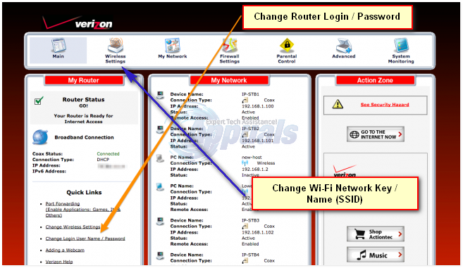BEST GUIDE: How To Change Verizon FIOS Router Admin Password - Appuals.com