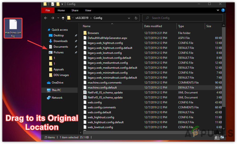 Drag the Corrupt File