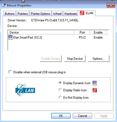 synaptics usb touchpad