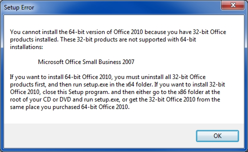 load office 32bit to 64bit