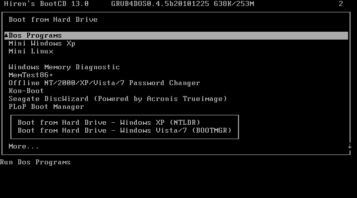 dos quickmenu 3 runtime error