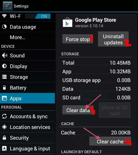 galaxy tab 2 google play store has stopped