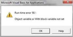 Fix: Runtime error 91