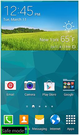s5 safe mode