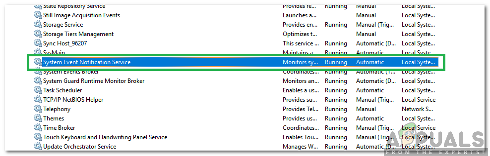System Event Notification Service