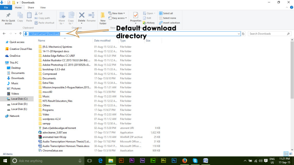 change microsoft edge download folder