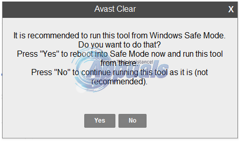 remove avast tool