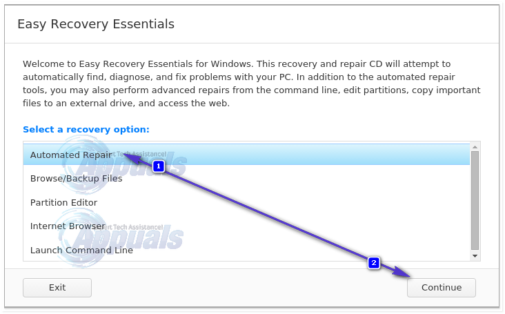 download easy recovery essentials iso
