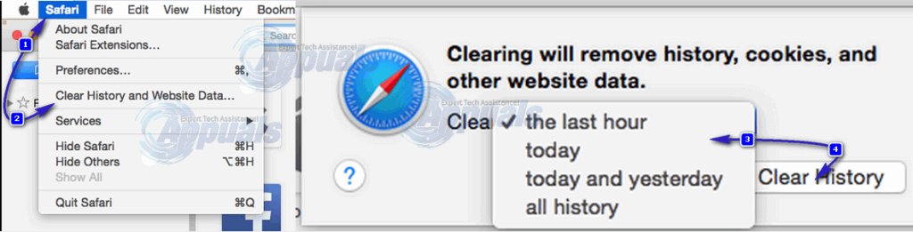 clear safari search history - 1