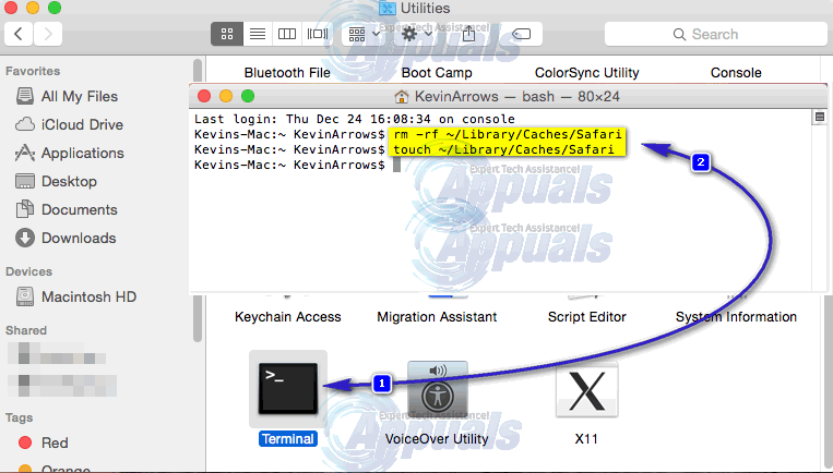 disable cache via terminal