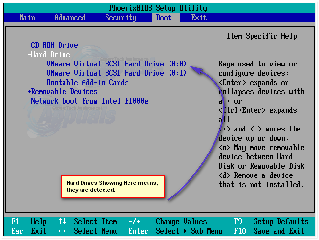 how to install windows on hard drive not from bios