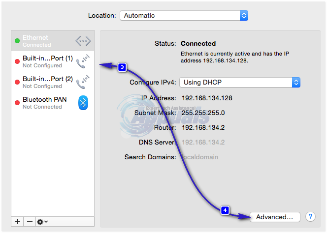 how ot set apple server os x without dhcp