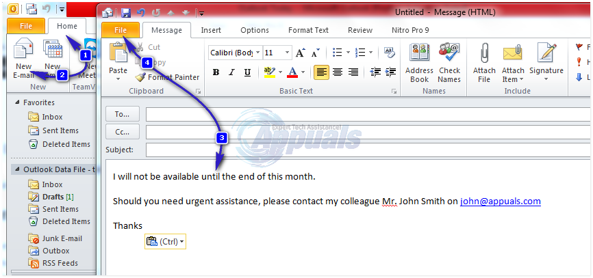 How to Setup Out Of Office replies in Outlook 2013/2016 ...