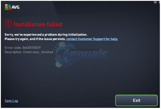 avg update failed general error windows xp