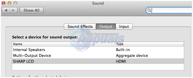 sound output mac