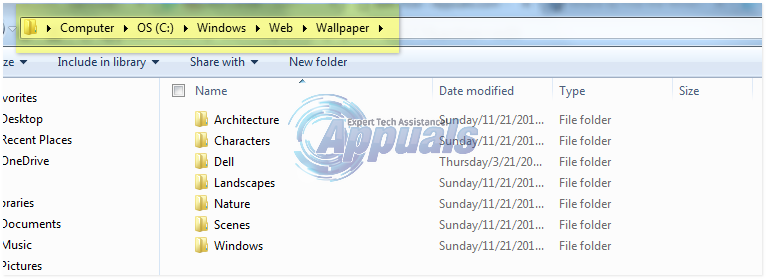 Wallpaper Locations in Windows 7, 8 and 10