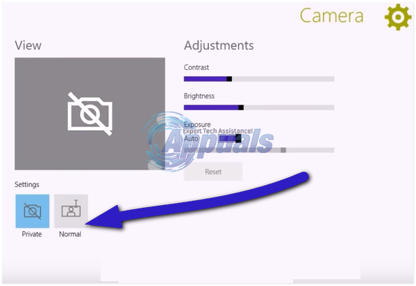 webcam settings windows 7