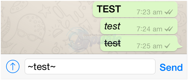 strikethrough whatsapp