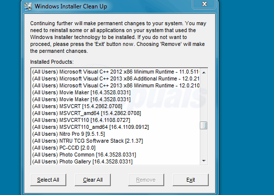 windows installer cleanup utility