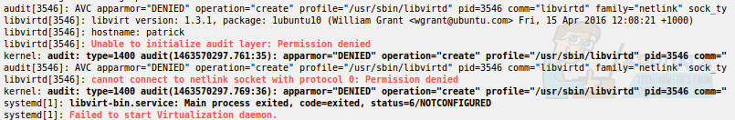 Unable to initialize audit layer 2