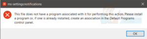 How to Fix 'This file doesn't have a program associated with it' Error