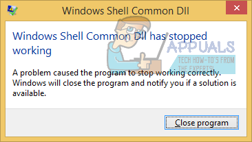 Fix Windows Shell Common Dll Has Stopped Working Appuals Com