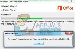 Fix: Office Error 0x80072EFD 'We couldn't contact the server' 