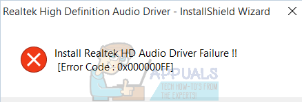 install realtek hd audio driver failure error code 0x00000d