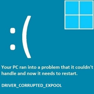 windows stop code driver corrupted expool