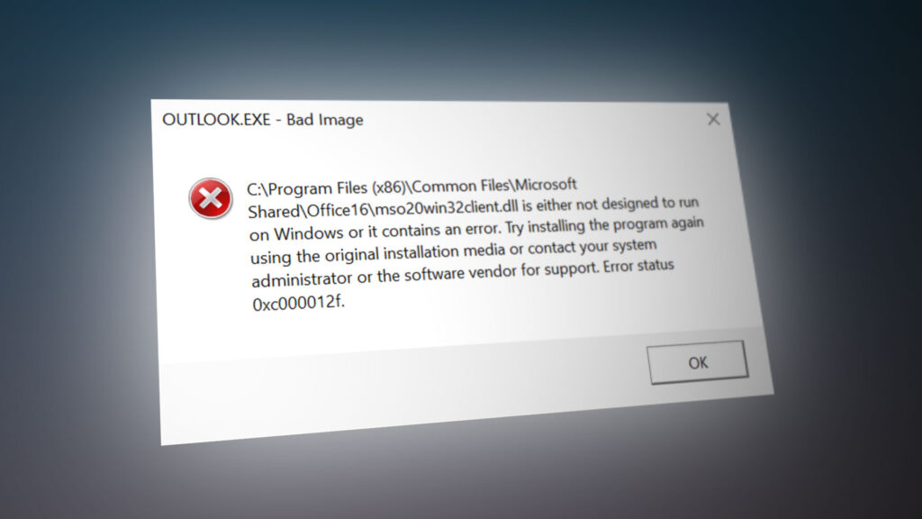 'Bad Image Error' When launching Office applications