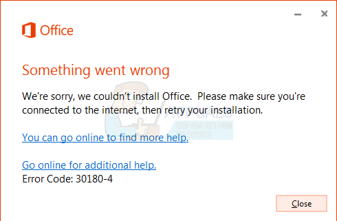 can t install office 365