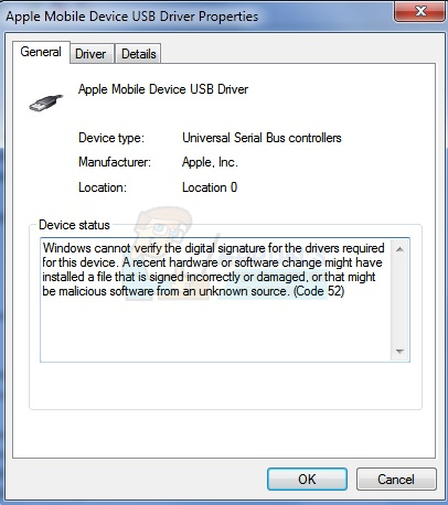 windows 7 driver signature update