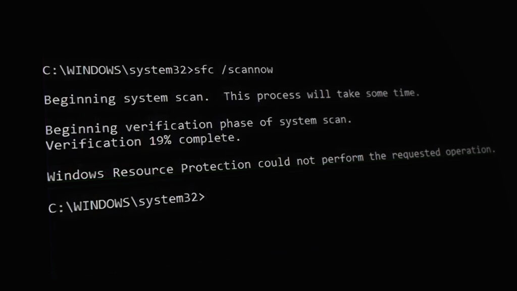 Windows Resource Protection Cannot Perform the Requested Operation