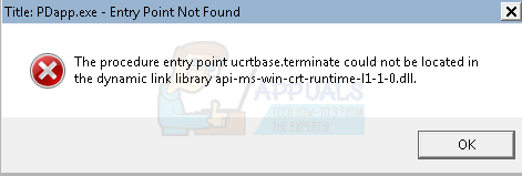 How To Fix The Procedure Entry Point Ucrtbase Terminate Is Missing