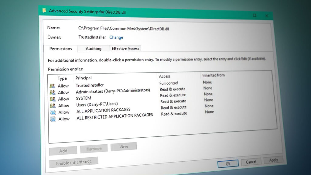 Issues After Changing Trusted Installer Ownership