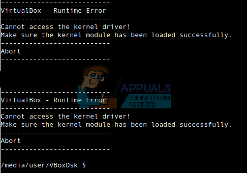 Cannot access the kernel driver virtualbox как исправить
