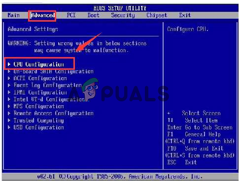 Navigating Advanced Settings
