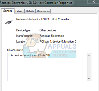 Fix Renesas Usb Device Error Code 10 Appuals Com