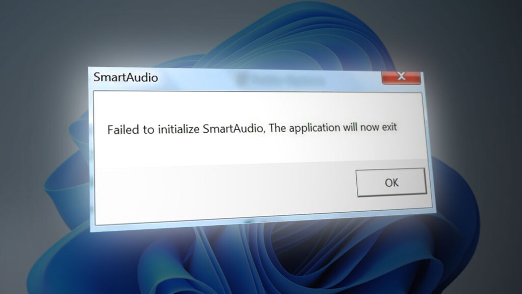 Failed to initialize smartaudio Error