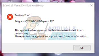 Fix Microsoft Visual C Runtime Library Error In Windows 10 Appuals Com