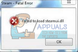 steam failed to load the launcher dll