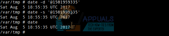 How To Set The Date And Time With Unix Epoch Format Appuals