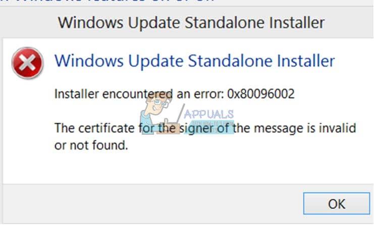 80096002 certificate error