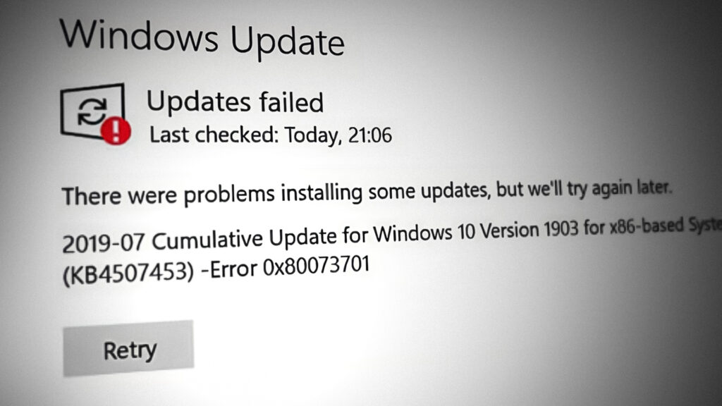 Fix: Windows Update Error Code 0x80073701