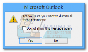 outlook 2016 reminders keep popping up after dismissing