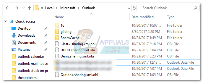 what outlook 2016 will not open showing processing