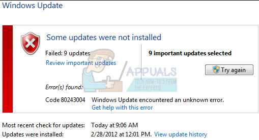 adguard windows update error