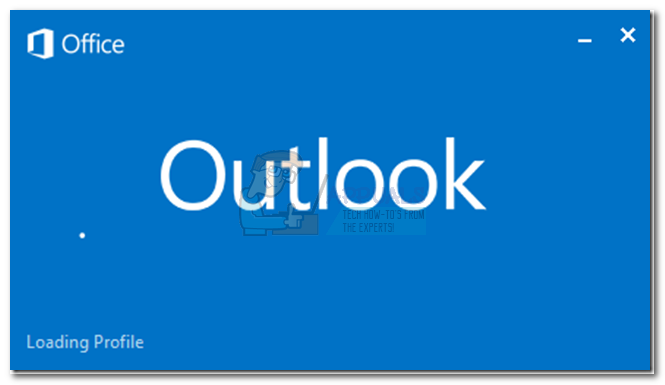 outlook hangs on loading profile