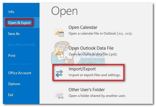 how to export outlook 2016 account settings