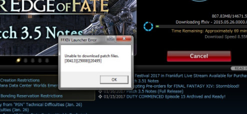 final fantasy unable to complete version check